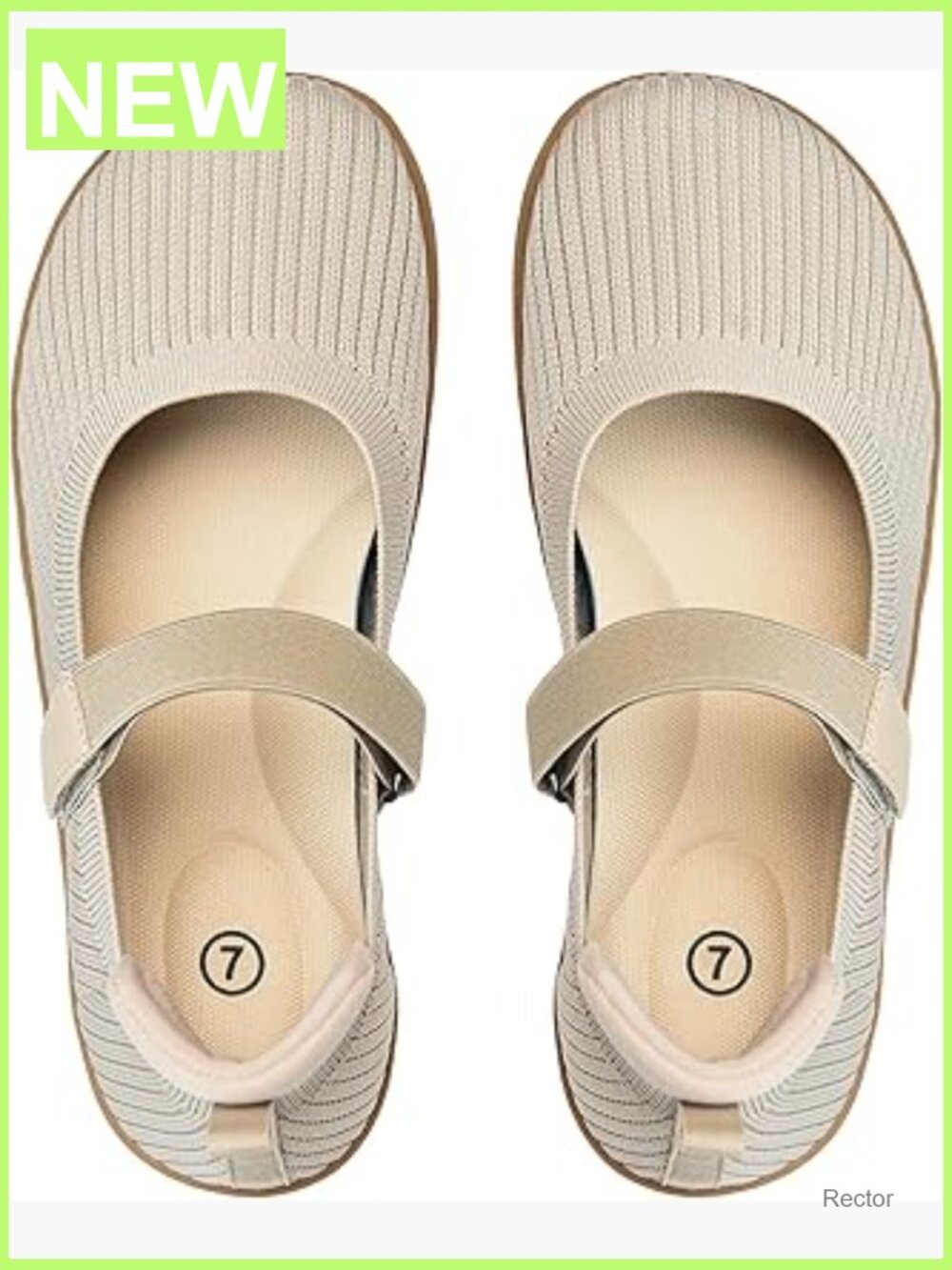Mary Jane Flats - Knit Ballet Shoes with Wide Toe Box
